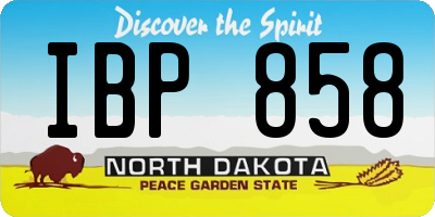 ND license plate IBP858