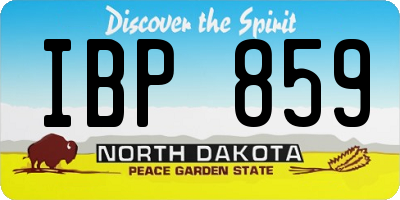 ND license plate IBP859
