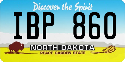 ND license plate IBP860