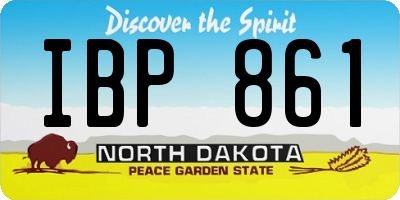 ND license plate IBP861