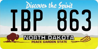 ND license plate IBP863