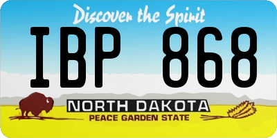 ND license plate IBP868