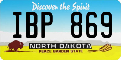 ND license plate IBP869