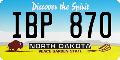 ND license plate IBP870