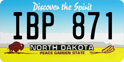 ND license plate IBP871
