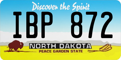 ND license plate IBP872