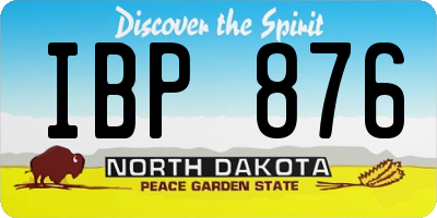 ND license plate IBP876