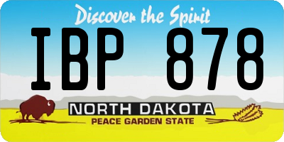 ND license plate IBP878