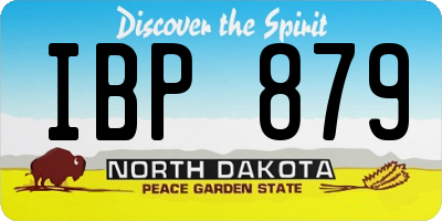 ND license plate IBP879