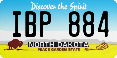 ND license plate IBP884