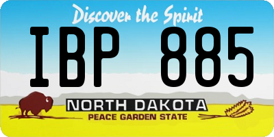 ND license plate IBP885