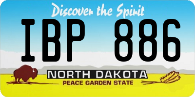 ND license plate IBP886
