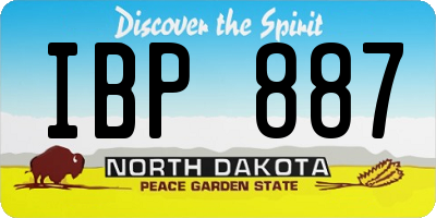 ND license plate IBP887