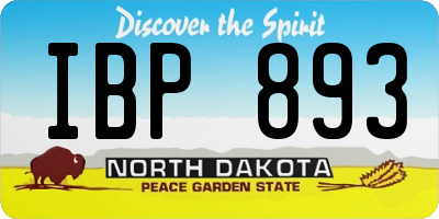 ND license plate IBP893