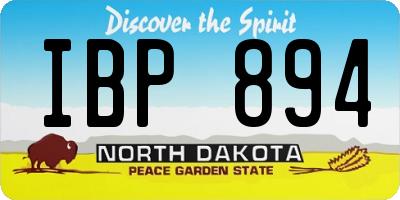 ND license plate IBP894