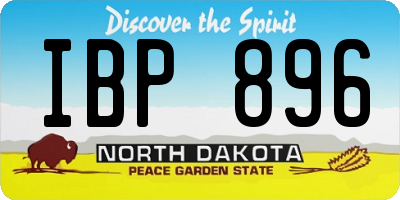ND license plate IBP896