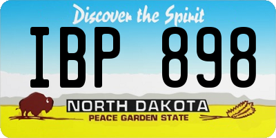 ND license plate IBP898