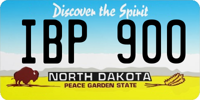 ND license plate IBP900