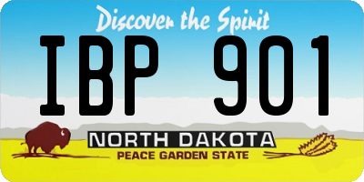 ND license plate IBP901