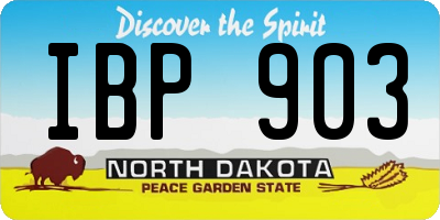 ND license plate IBP903