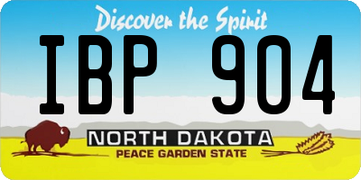 ND license plate IBP904