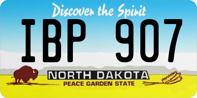 ND license plate IBP907