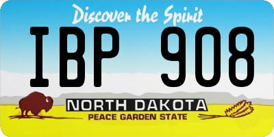 ND license plate IBP908
