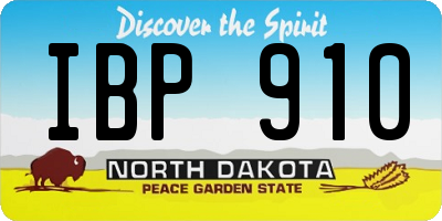 ND license plate IBP910