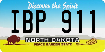 ND license plate IBP911