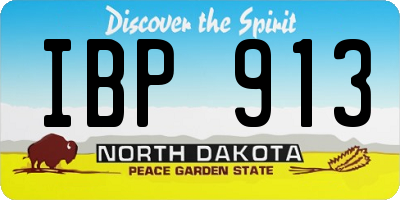 ND license plate IBP913