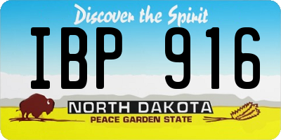 ND license plate IBP916