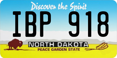 ND license plate IBP918