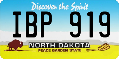ND license plate IBP919