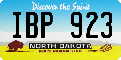 ND license plate IBP923