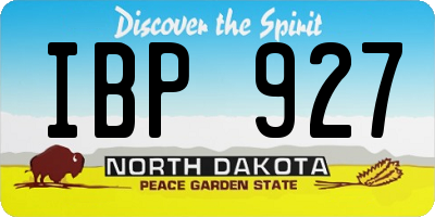 ND license plate IBP927