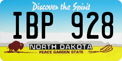 ND license plate IBP928