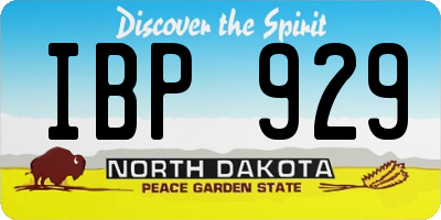 ND license plate IBP929