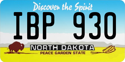 ND license plate IBP930