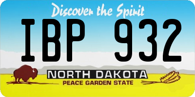 ND license plate IBP932