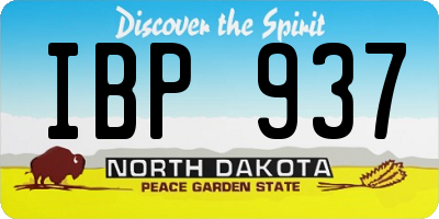 ND license plate IBP937