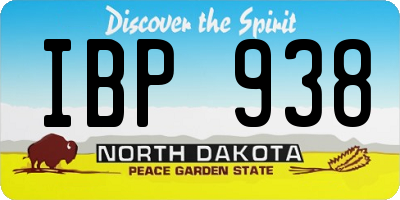 ND license plate IBP938