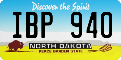 ND license plate IBP940