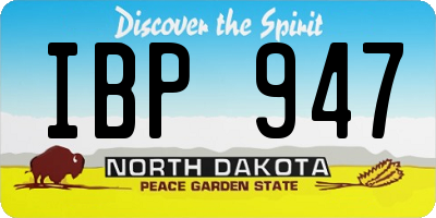 ND license plate IBP947