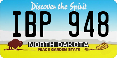 ND license plate IBP948