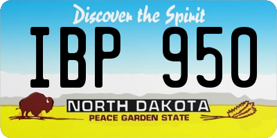 ND license plate IBP950