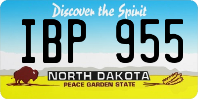 ND license plate IBP955