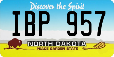 ND license plate IBP957