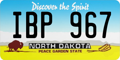 ND license plate IBP967