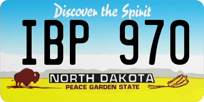 ND license plate IBP970