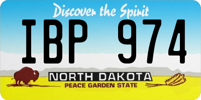 ND license plate IBP974